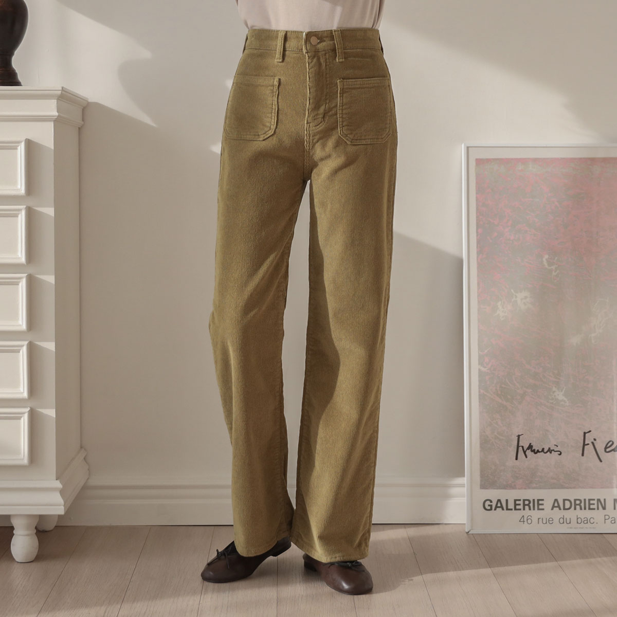 Hot Warm Heat Touch Hidden Banding Corduroy Pants (S-XL)