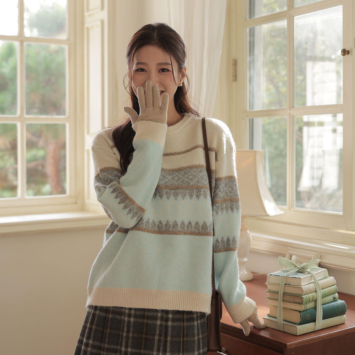 Nordic wool jacquard knit