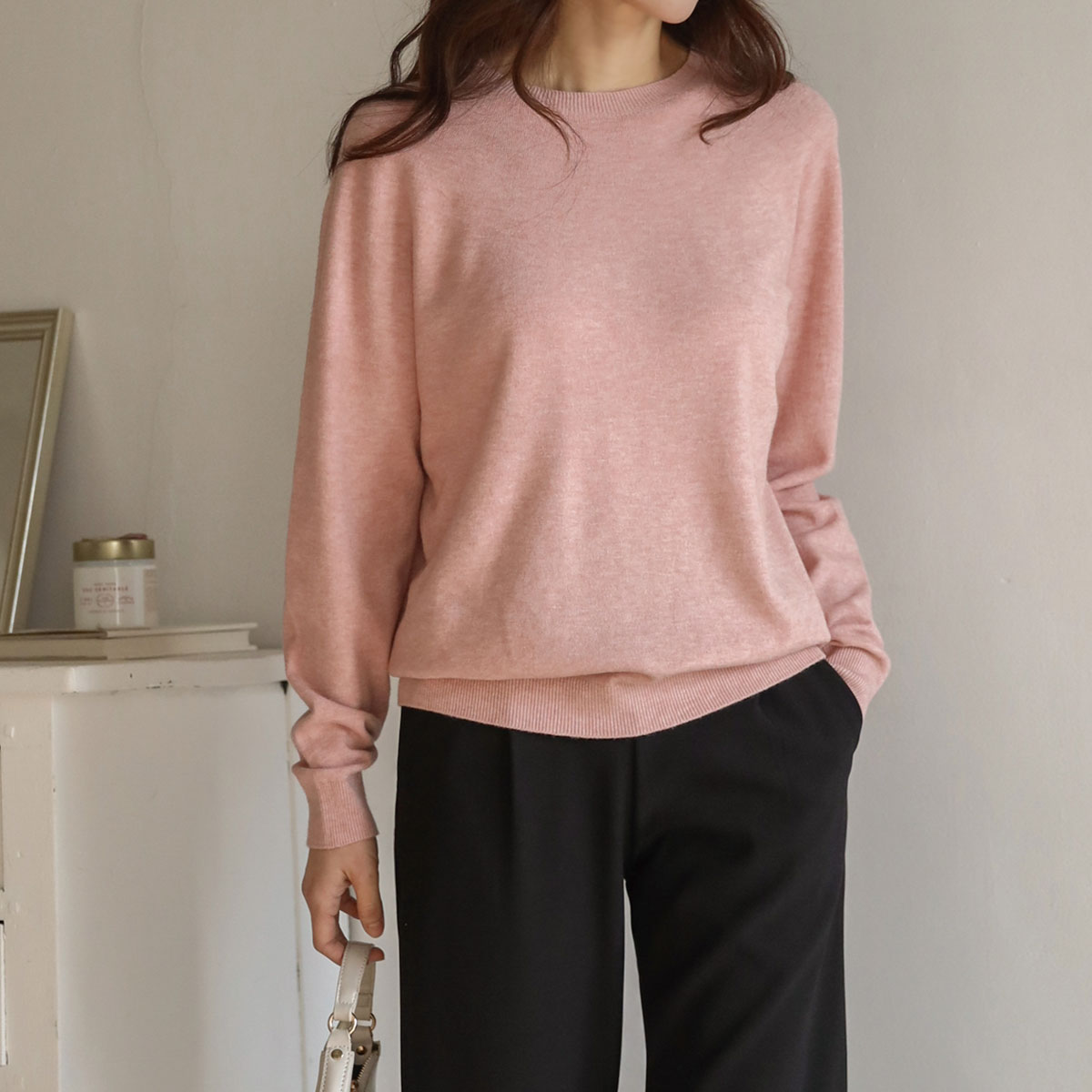 Soft high-end cashmere round knit